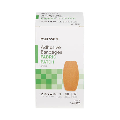 McKesson Tan Adhesive Fabric Strip, 2 x 4 Inch, 50 ct