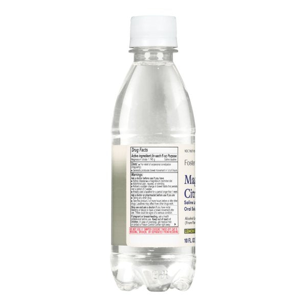 Foster & Thrive Magnesium Citrate Saline Laxative, Lemon, 10 oz.