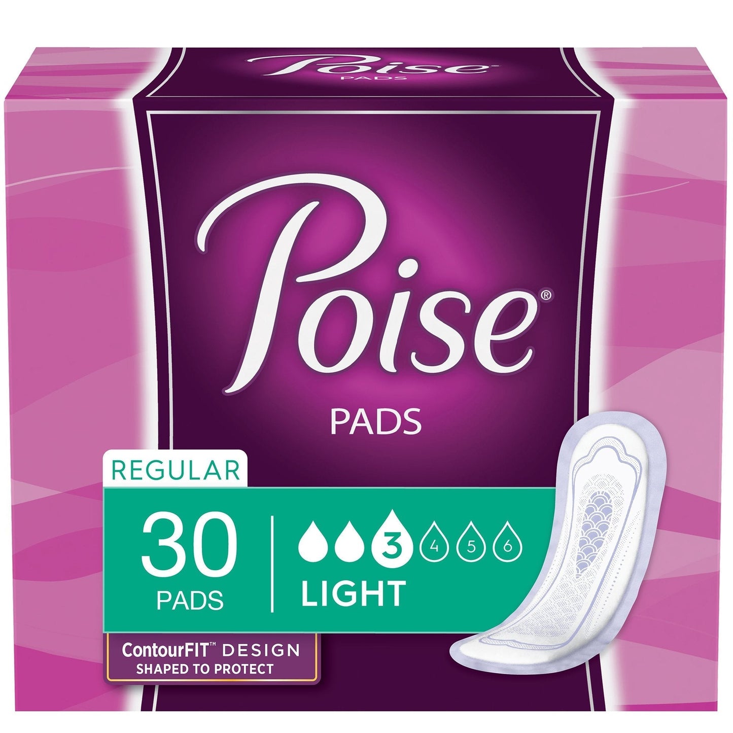 Poise Bladder Control Pads, Light Absorbency