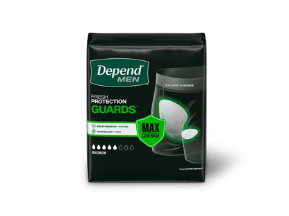 Depend Guards Incontinence Pads for Men, Max Absorbency 52 ct.
