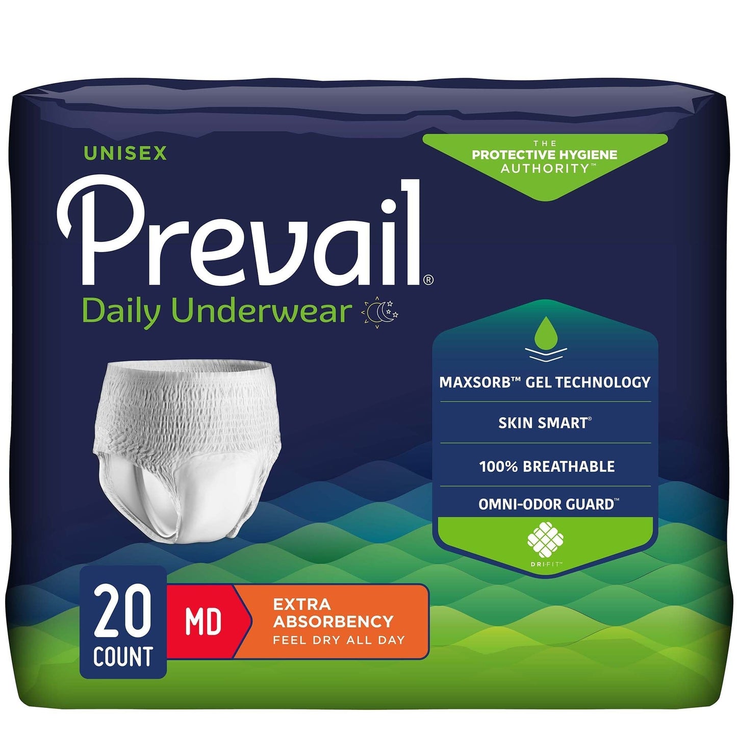 Prevail® Daily Underwear Extra Absorbent Underwear, Medium, 80 ct