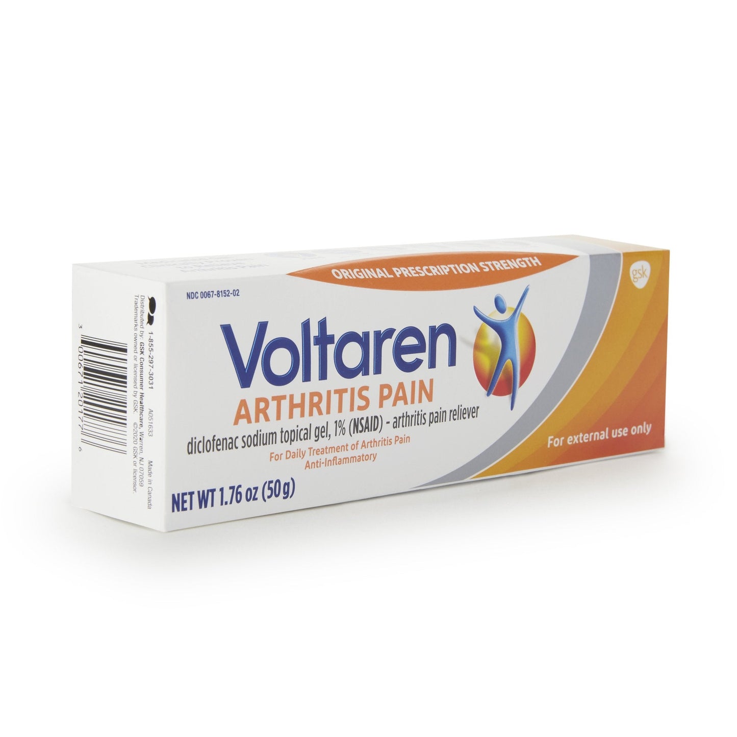 Voltaren Arthritis Pain Relief Topical Gel, 1% Diclofenac Sodium, 1.76 oz.