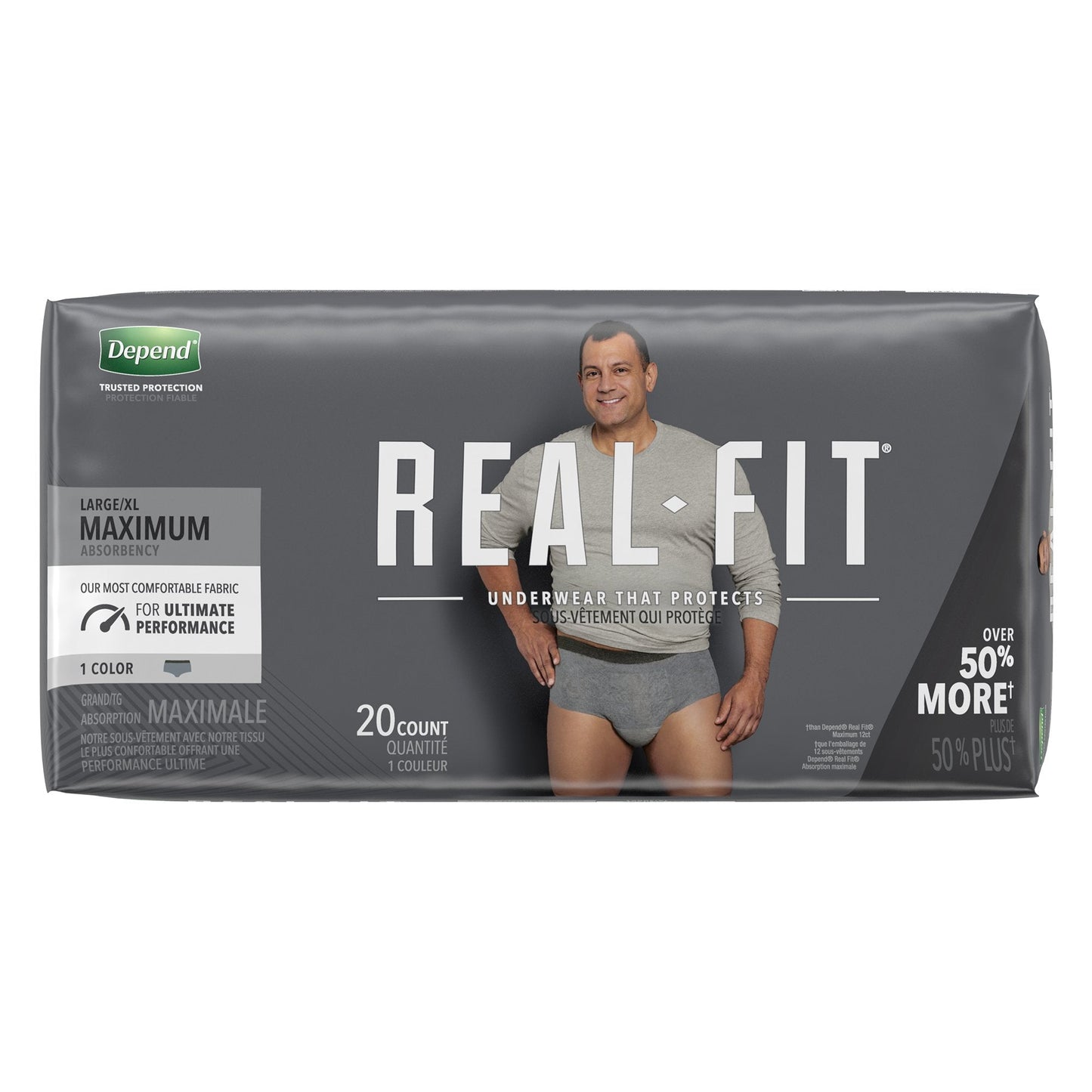 Depend Real Fit Adult Incontinence Pull-Up Underwear, Heavy Absorbency
