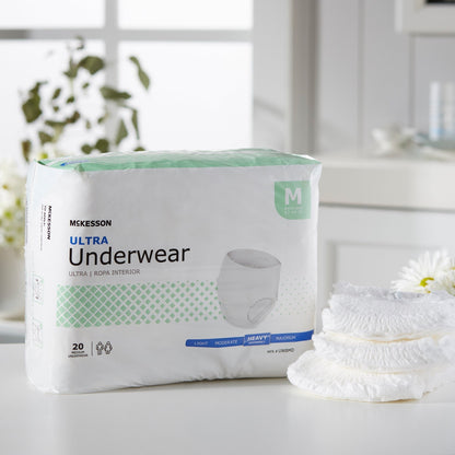 McKesson Ultra Heavy Absorbent Underwear, Medium, 20 ct