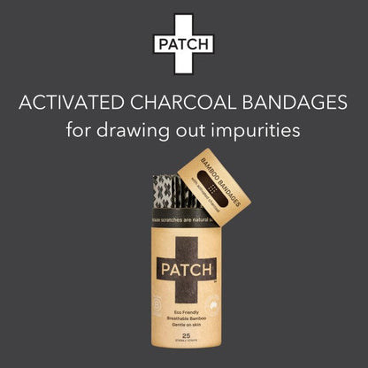 Patch Bamboo Adhesive Bandages with Charcoal, 25 ct.