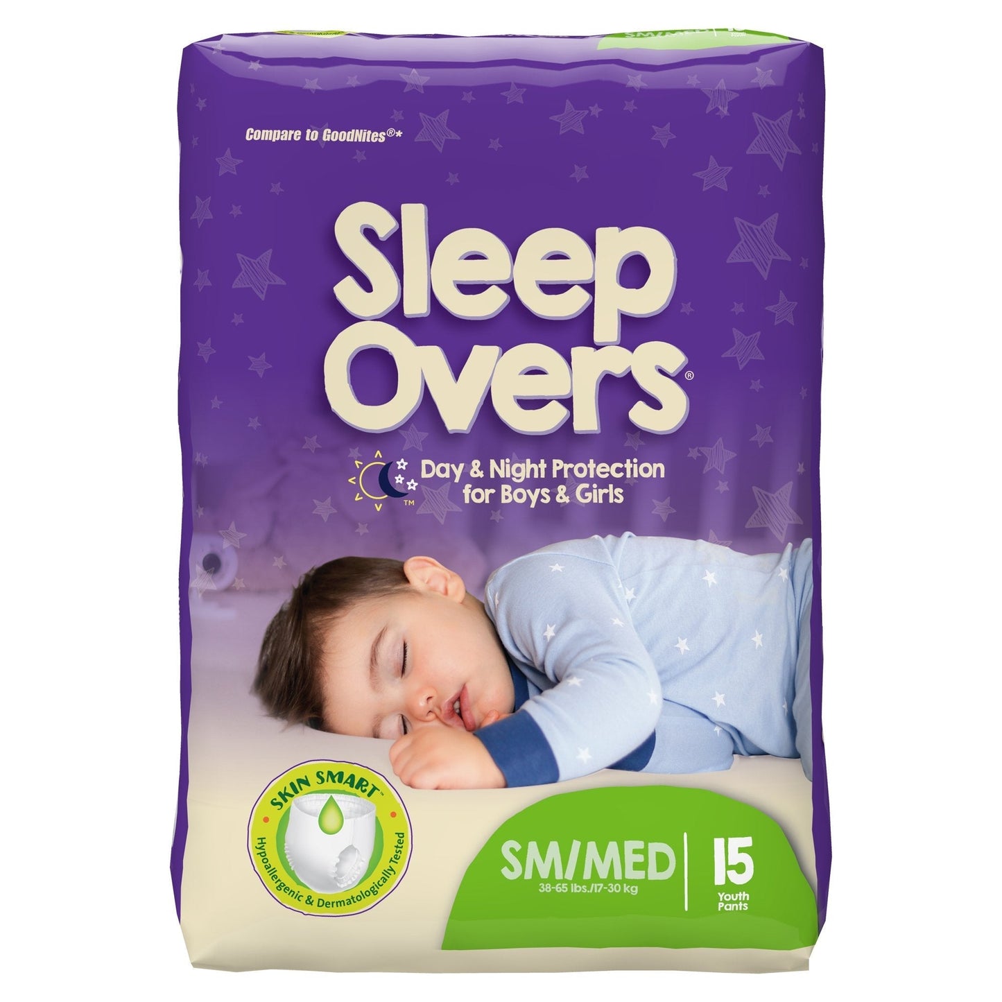 Cuties® Sleep Overs® Absorbent Underwear, Small / Medium, 60 ct