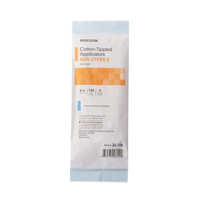 Swabstick McKesson Cotton Tip Wood Shaft 6 Inch NonSterile, 1000 ct