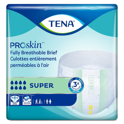 TENA Super Adult Heavy-Absorbent Incontinence Brief, Medium, 28 ct