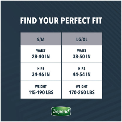 Depend Real Fit Adult Incontinence Pull-Up Underwear, Heavy Absorbency