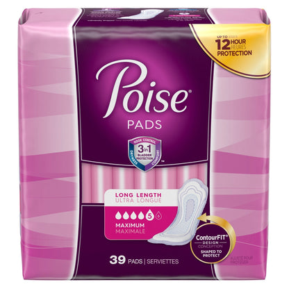 Poise Incontinence Bladder Control Pads, Maximum Absorbency