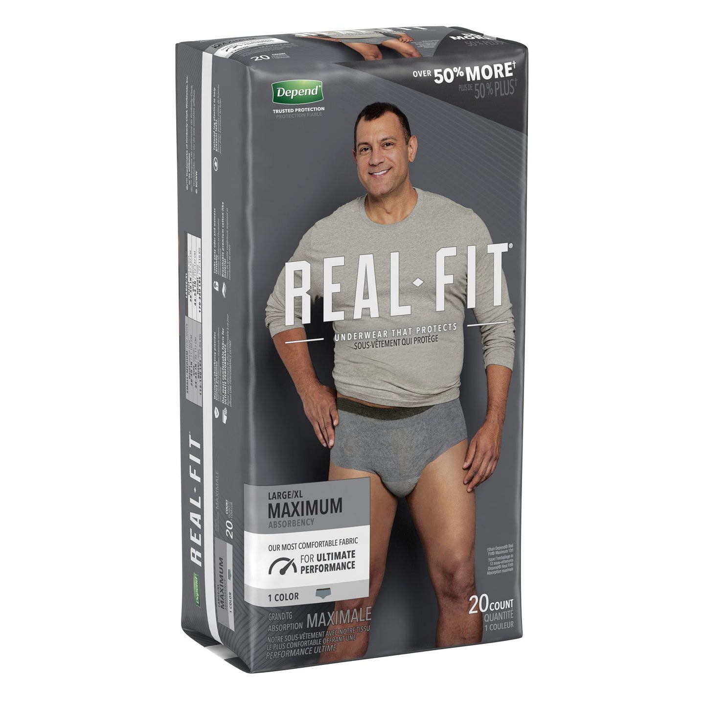 Depend® Real Fit® Maximum Absorbent Underwear, Large / Extra Large, 20 ct