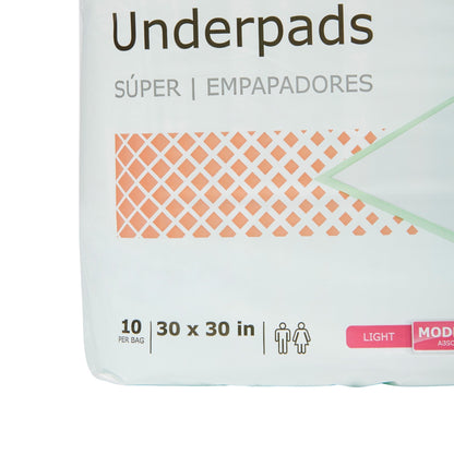 McKesson Super Moderate Absorbency Underpad, 30 x 30 ", 150 ct