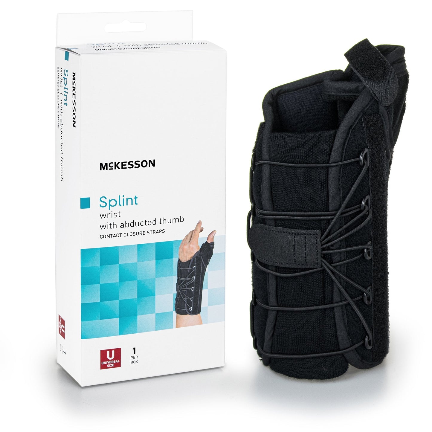 McKesson Left Wrist Splint with Abducted Thumb, One Size Fits Most