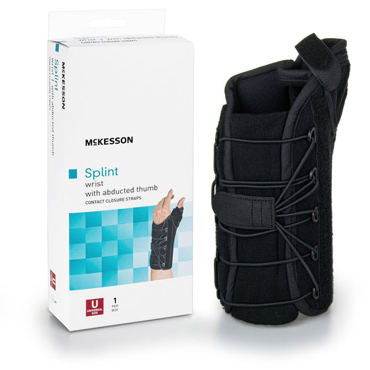 McKesson Left Wrist Splint with Abducted Thumb, One Size Fits Most