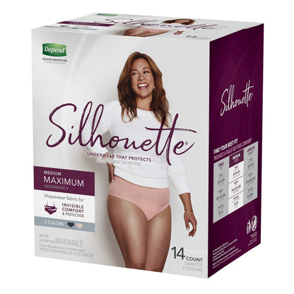 Depend® Silhouette® Adult Incontinence and Postpartum Underwear for Women, Medium, 14 ct