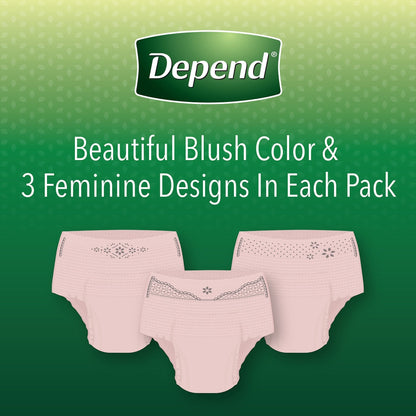 Depend® Fresh Protection™ Underwear for Women, Pull-up, Blush