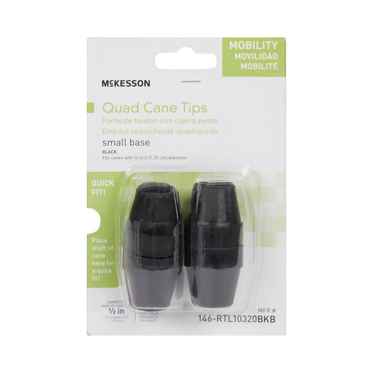 McKesson Quad Cane Tips, 4 ct