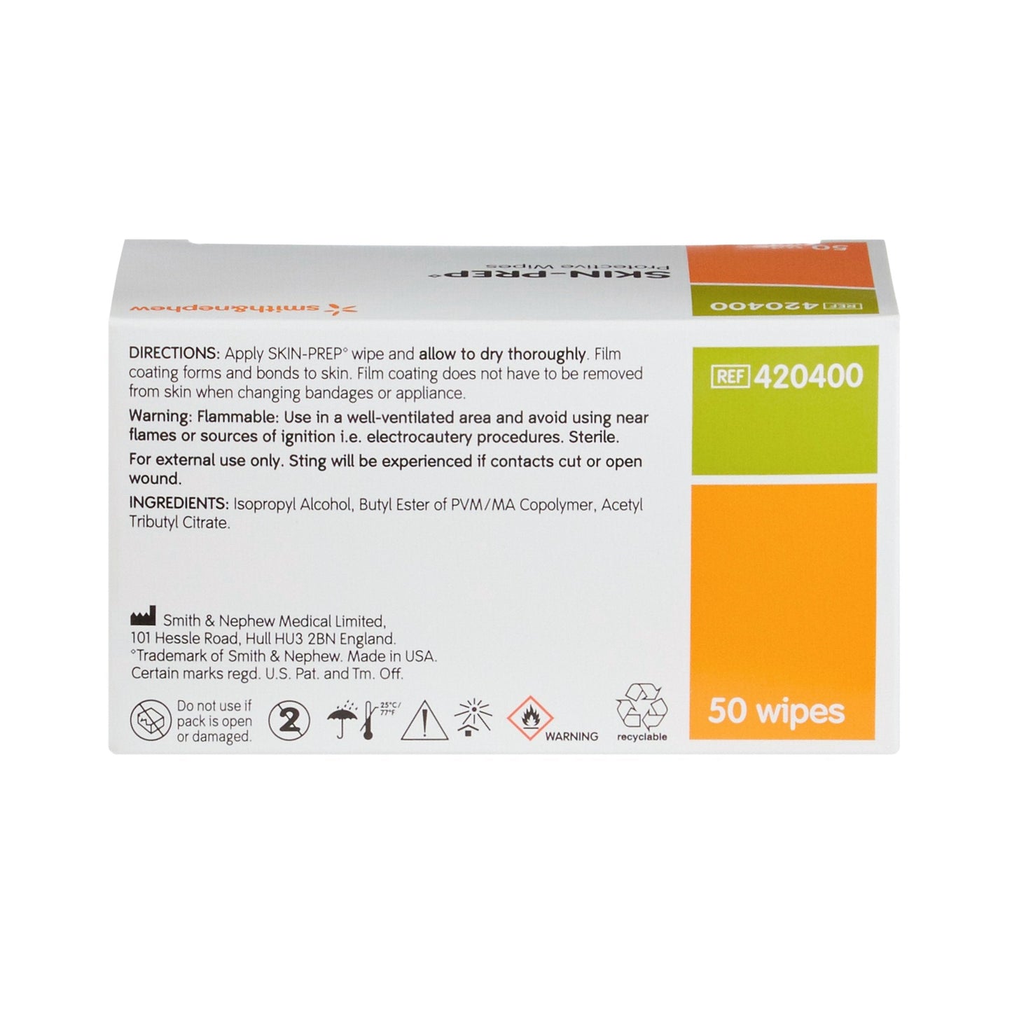 Smith and Nephew Skin-Prep Skin Barrier Wipe, Individual Packet, Non-Sterile, 50 ct.