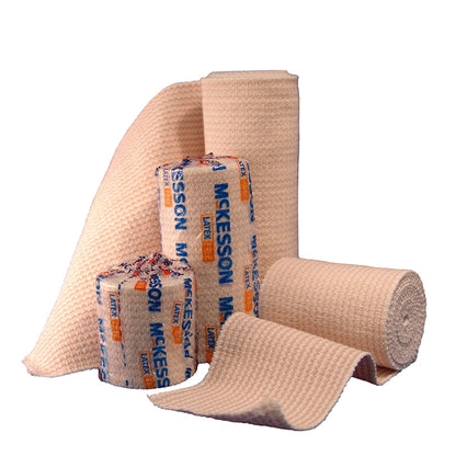 McKesson Hook and Loop Closure Elastic Bandage, 4 Inch x 5 Yard, 10 ct