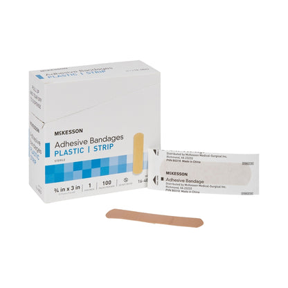 McKesson Adhesive Strip, 3/4 x 3 Inch, 100 ct