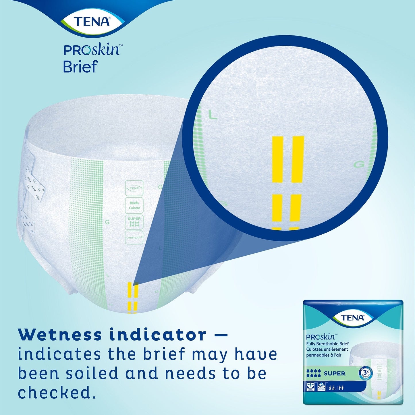 TENA Super Adult Heavy-Absorbent Incontinence Brief, X-large, 60" to 64" Waist / Hip, 15 ct