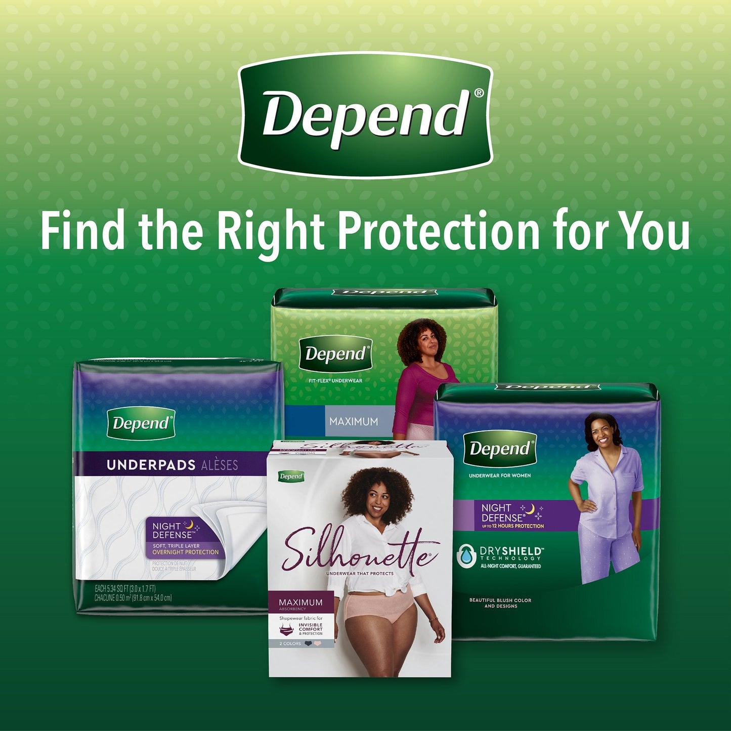 Depend® FIT-FLEX® Womens Absorbent Underwear