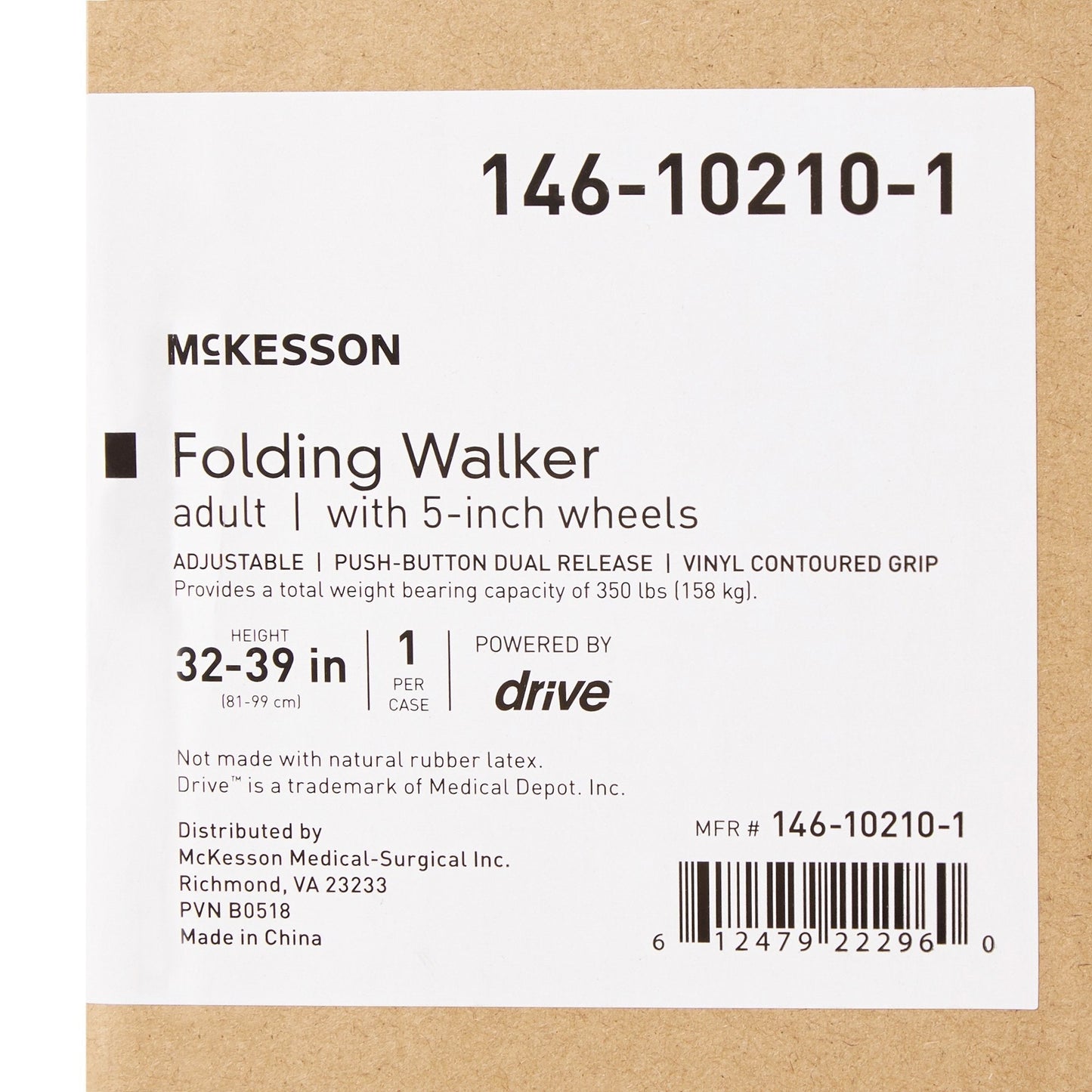 McKesson Folding Aluminum Walker