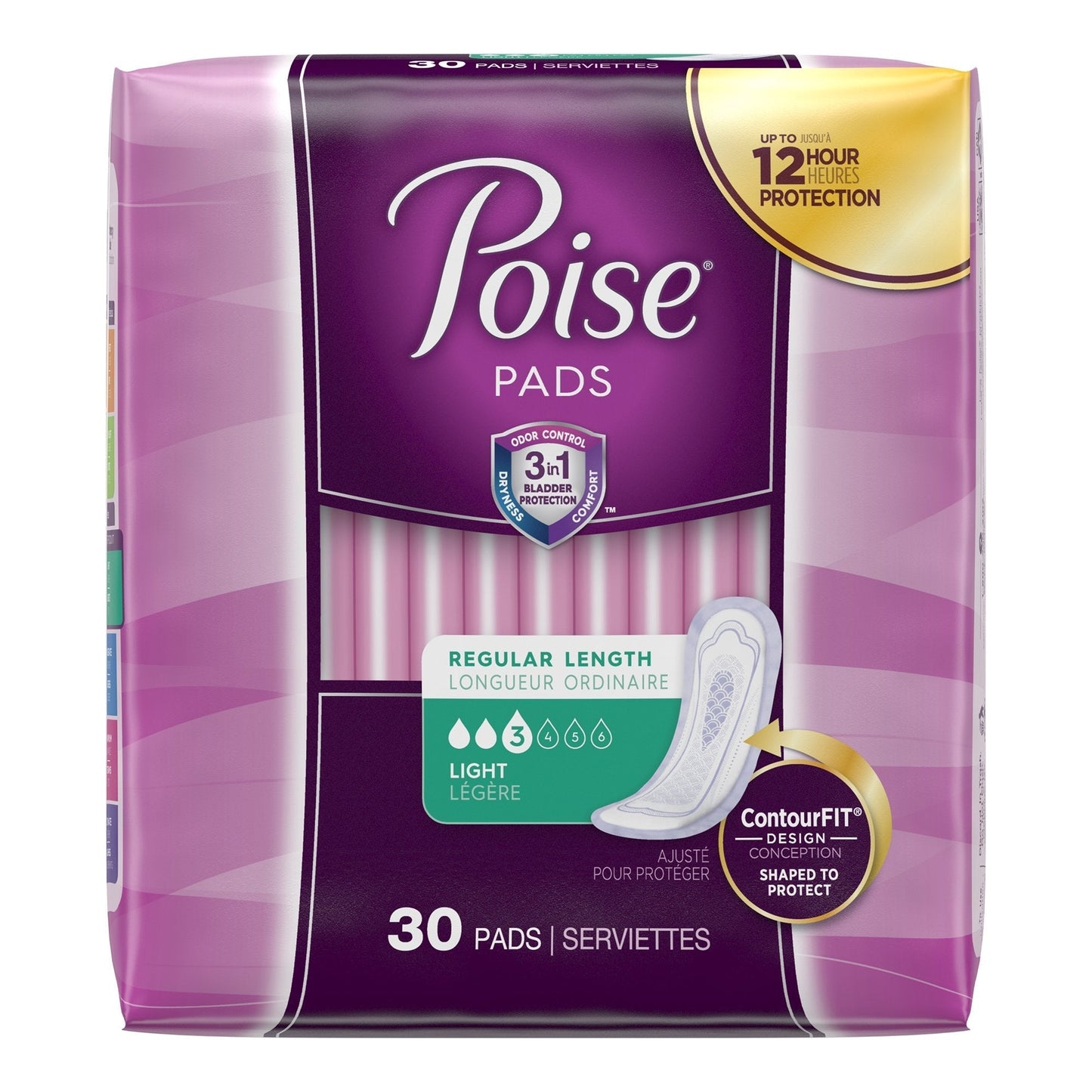 Poise Bladder Control Pads, Light Absorbency