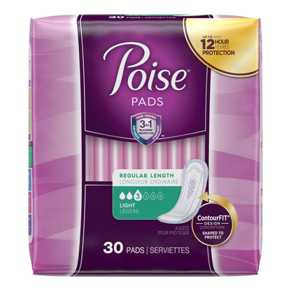 Poise Bladder Control Pads, Light Absorbency