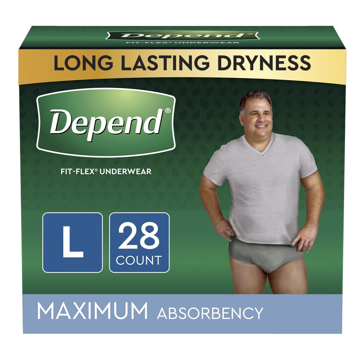 Depend® Fresh Protection™ Mens Maximum Absorbency Underwear, Large, 28 ct.