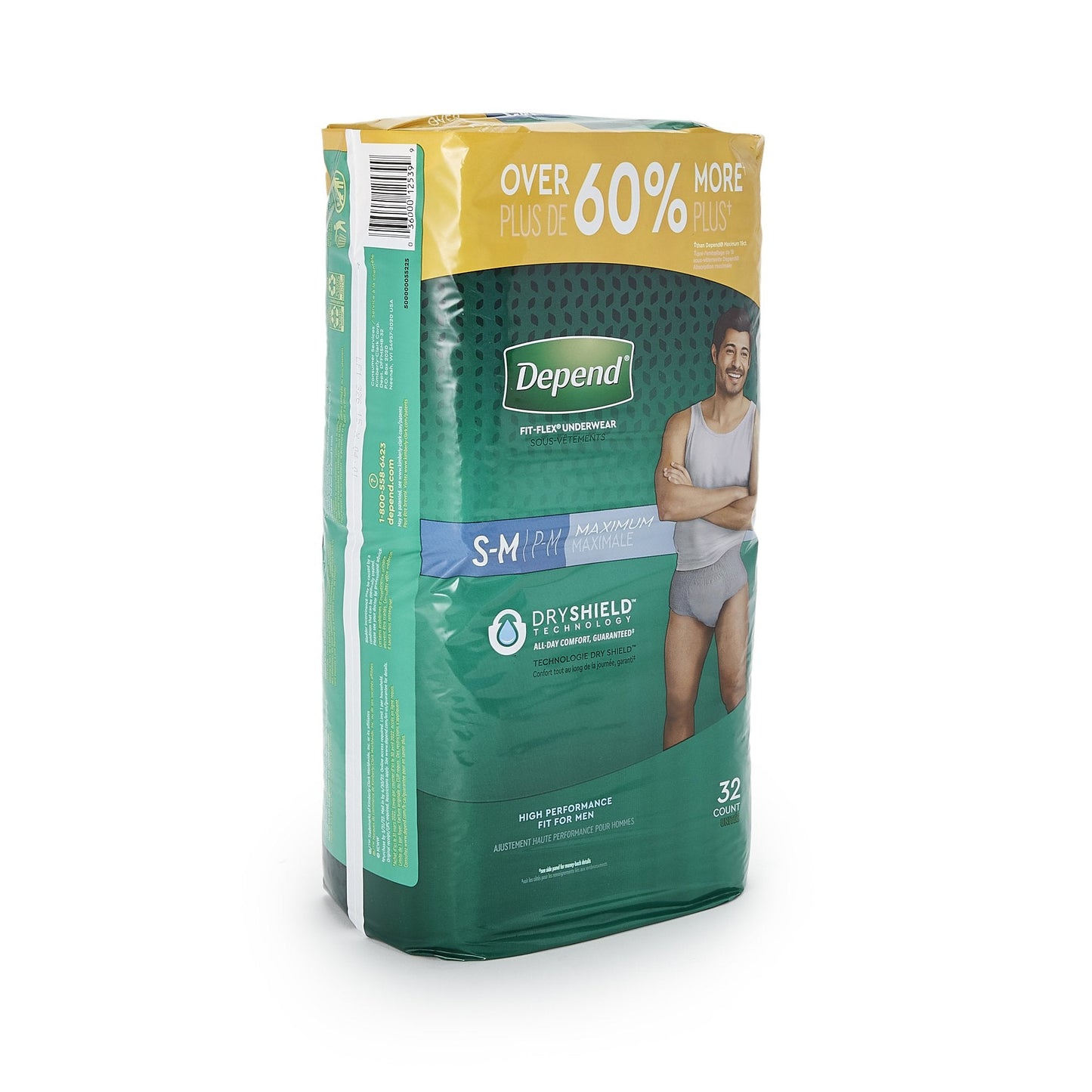 Depend® FIT-FLEX® Underwear Maximum for Men, Small/Medium, 32 ct