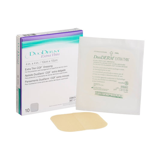 DuoDerm® Extra Thin Hydrocolloid Dressing, 4 x 4 Inch