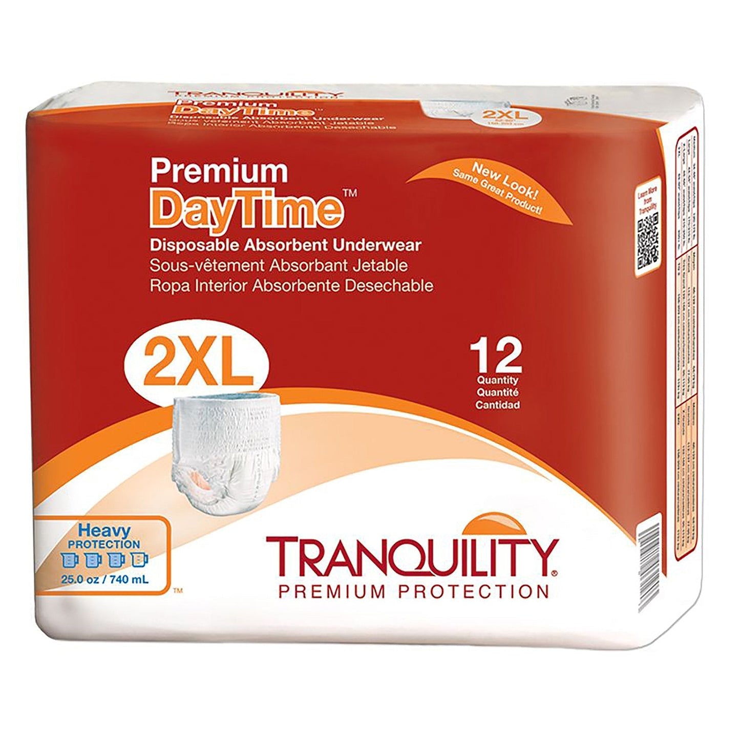 Tranquility® Premium DayTime™ Heavy Protection Absorbent Underwear, 2X-Large, 12 ct