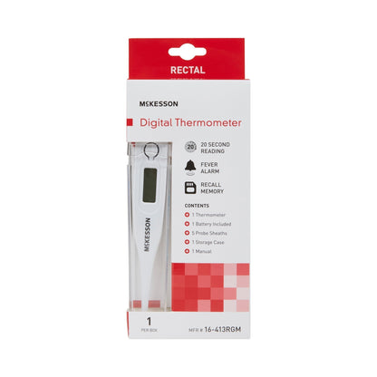 Digital Stick Thermometer McKesson Rectal Probe Handheld