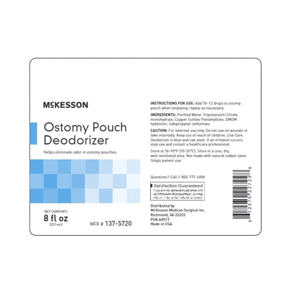 McKesson Ostomy Appliance Deodorant, 8 oz. Squeeze Bottle