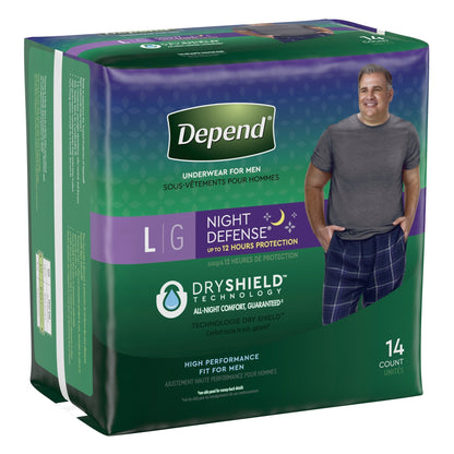 Underwear, Depend Overnight Men Lg (14/Pk 2Pk/Cs), 14 ct