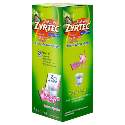 Children’s ZYRTEC® 24 HR Allergy Relief Syrup with Cetirizine HCl, 4 oz.