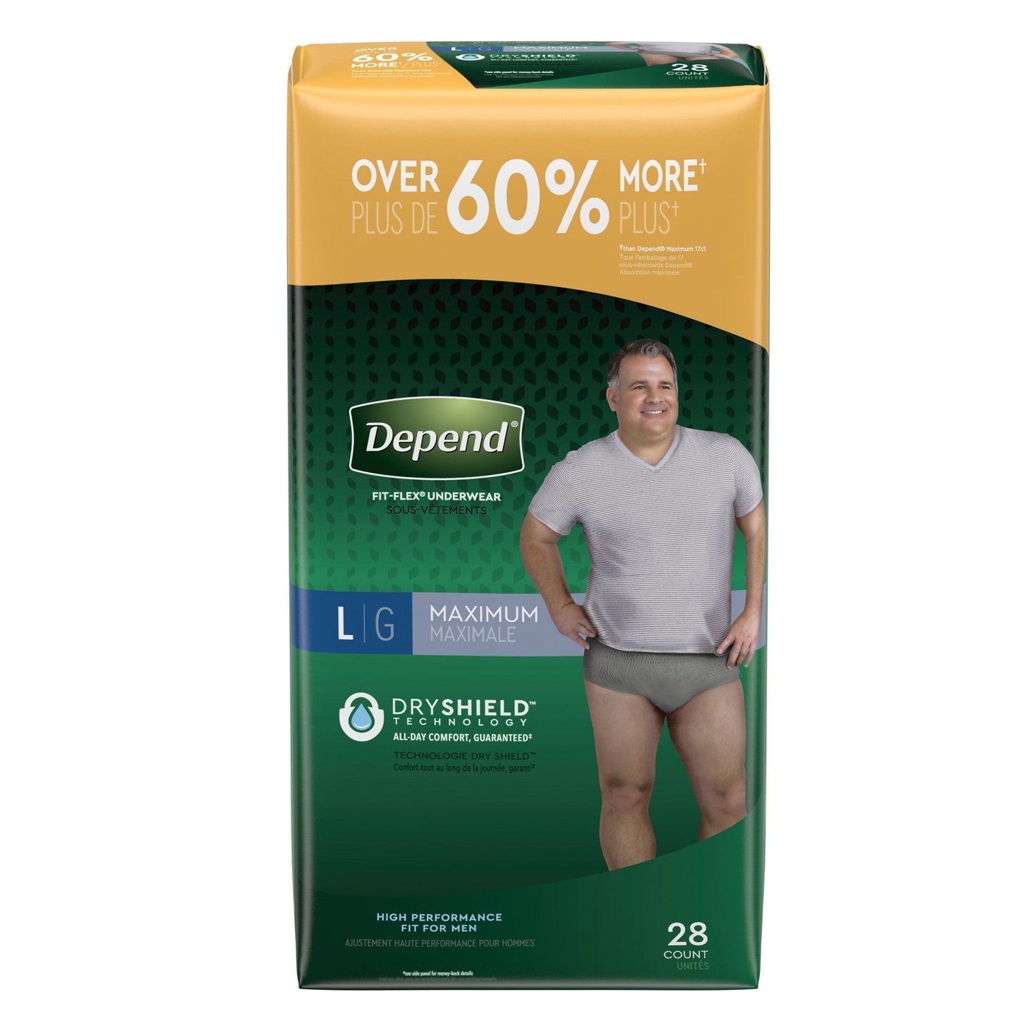 Depend® Fresh Protection™ Mens Maximum Absorbency Underwear, Large, 28 ct.