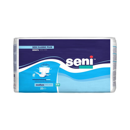 Seni Classic Plus Adult Diapers Brief with Tabs, Moderate to Heavy Absorbency