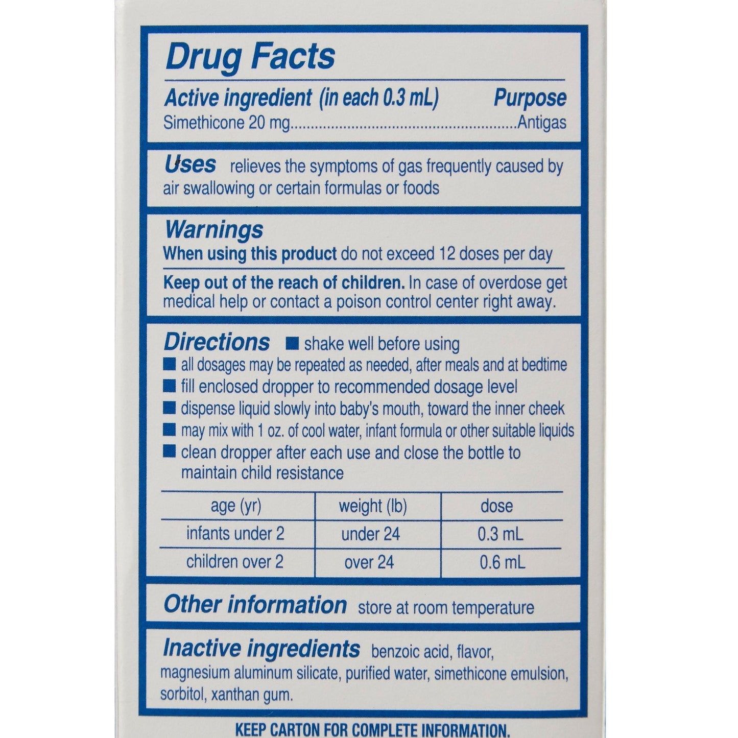 Sunmark® Simethicone Infant Gas Relief, 1 oz. Dropper Bottle