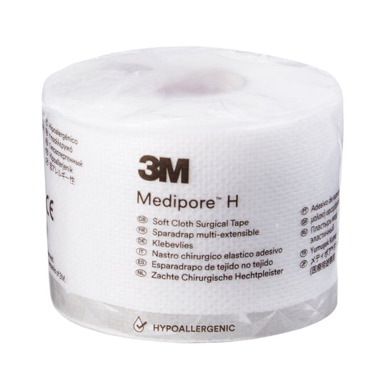 3M™ Medipore™ H Cloth Medical Tape, 2 " x 10 Yard, White, 12 rolls