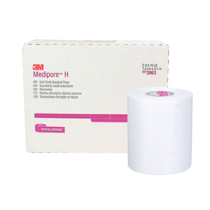 3M™ Medipore™ H Cloth Medical Tape, 3 Inch x 10 Yard, White