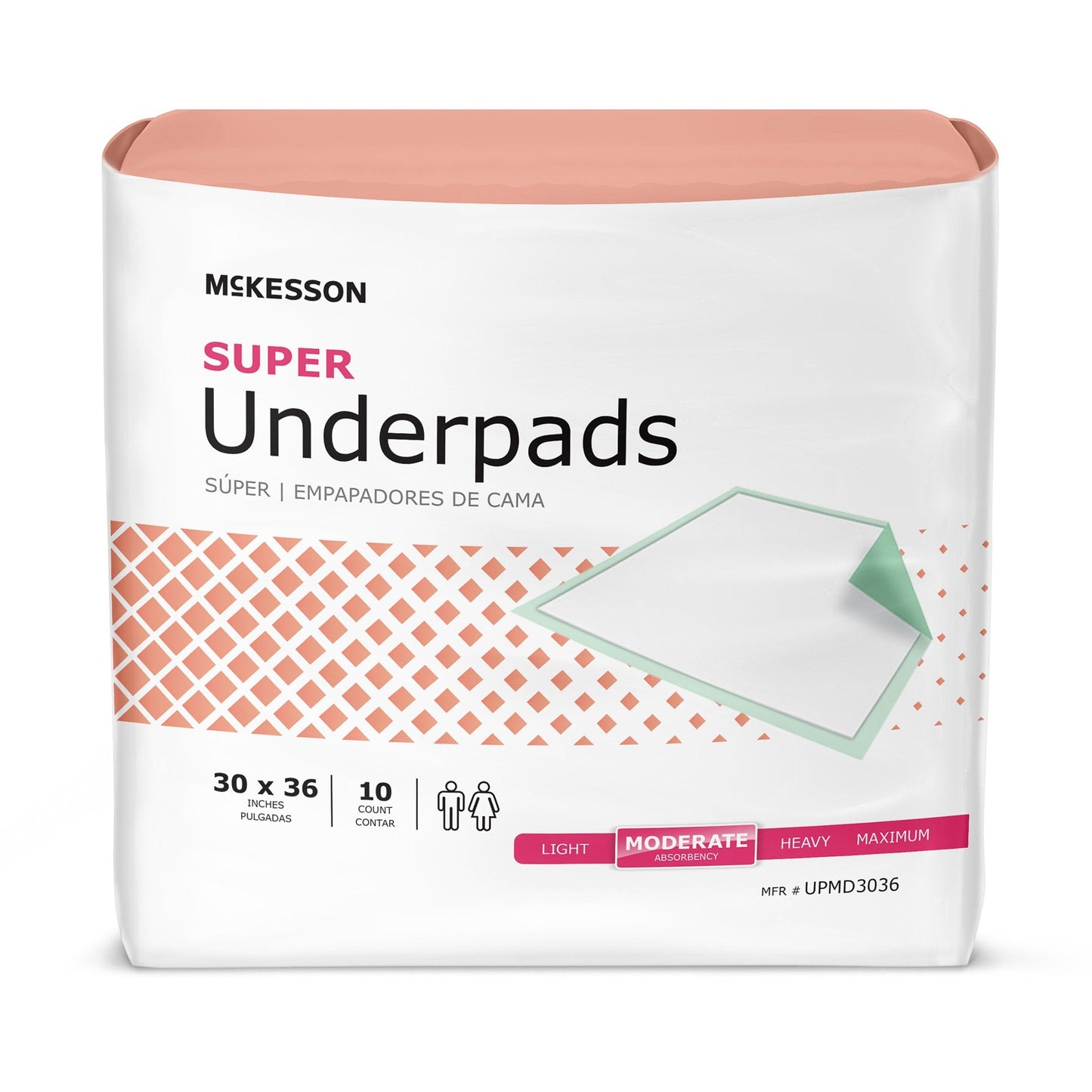 McKesson Super Underpads, Moderate Absorbency