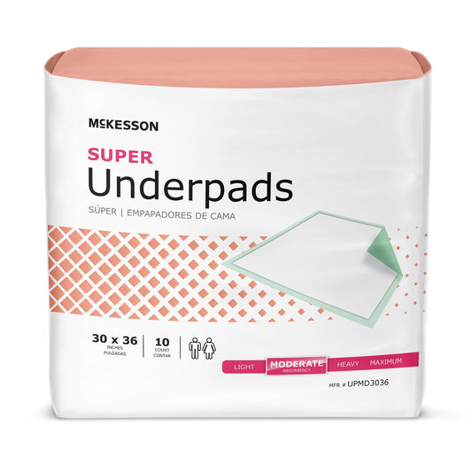 McKesson Super Underpads, Moderate Absorbency