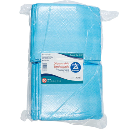 Dynarex® Absorbent Fluff Fill Underpad, 23 x 36 In., 150 ct.