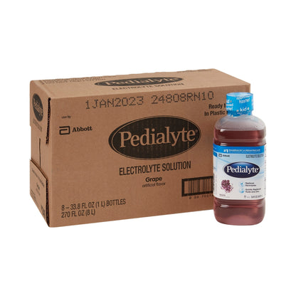 Pedialyte® Grape Oral Electrolyte Solution, 1 Liter, 8 pack