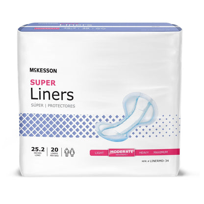 McKesson Super Incontinence Liner, 20 ct