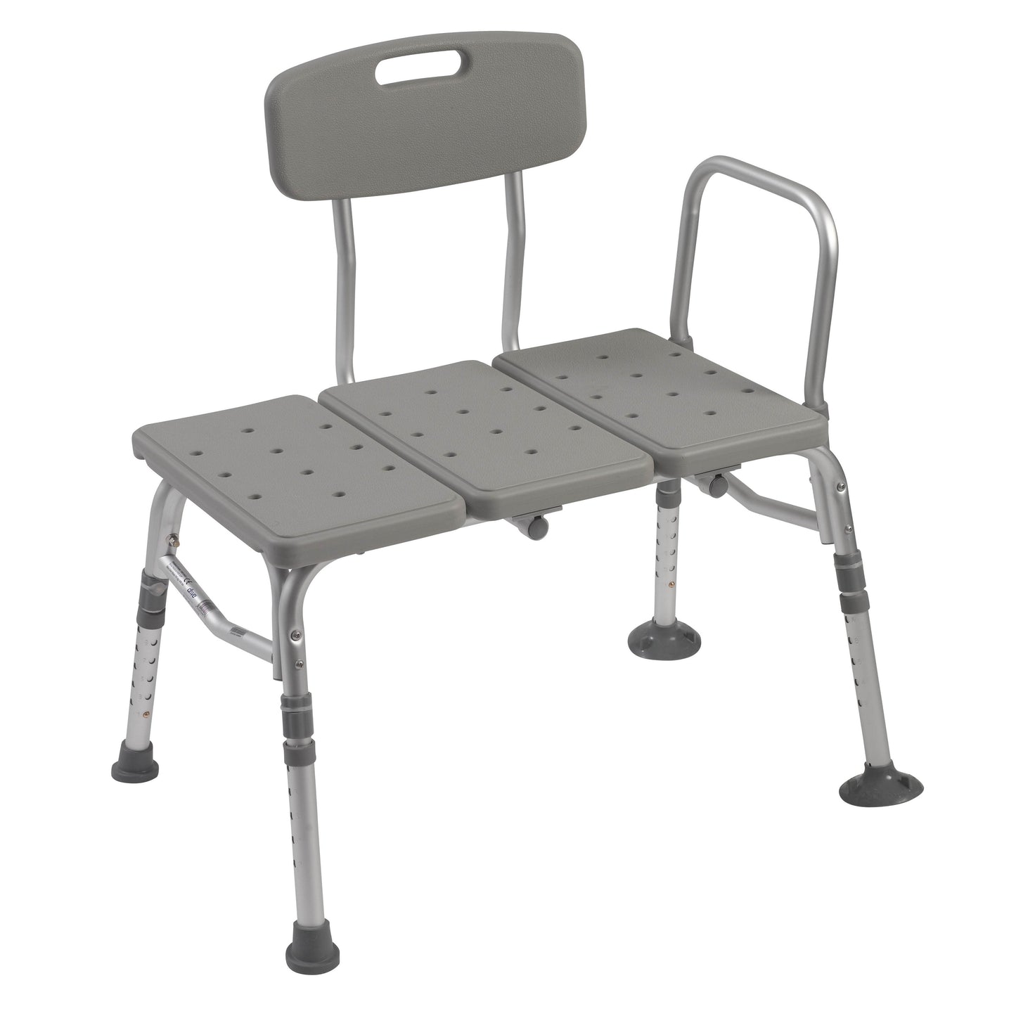 Drive™ Aluminum Knocked Down Bath Transfer Bench, 17.5 - 21.5 Inch Seat Height