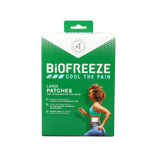 Biofreeze Menthol Pain Relief Patches, Large, 5 ct., Pack of 3