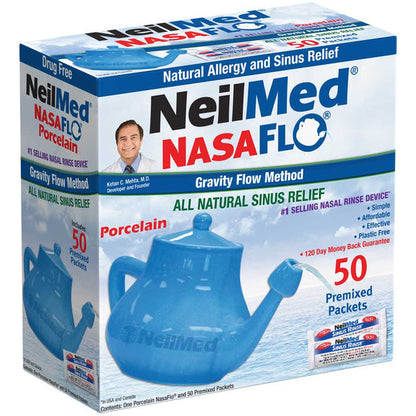Neilmed® Nasaflo® Neti Pot Saline Nasal Rinse Kit